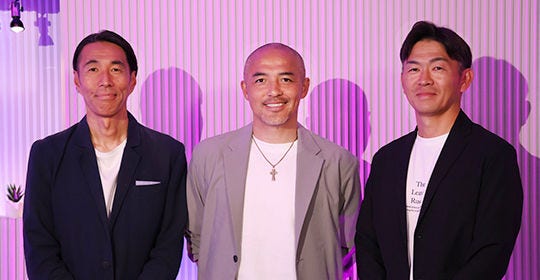 Japanese alt text: Ｊリーグ　辻井氏、小野氏、KPMG　佐渡