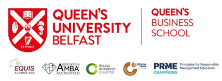 Queens University Belfast Business School logos