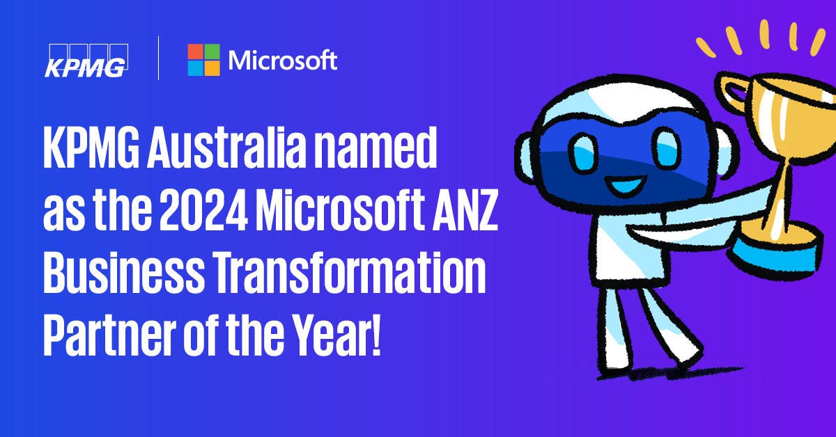 KPMG Australia named 2024 Microsoft ANZ Business Transformation Partner of the Year