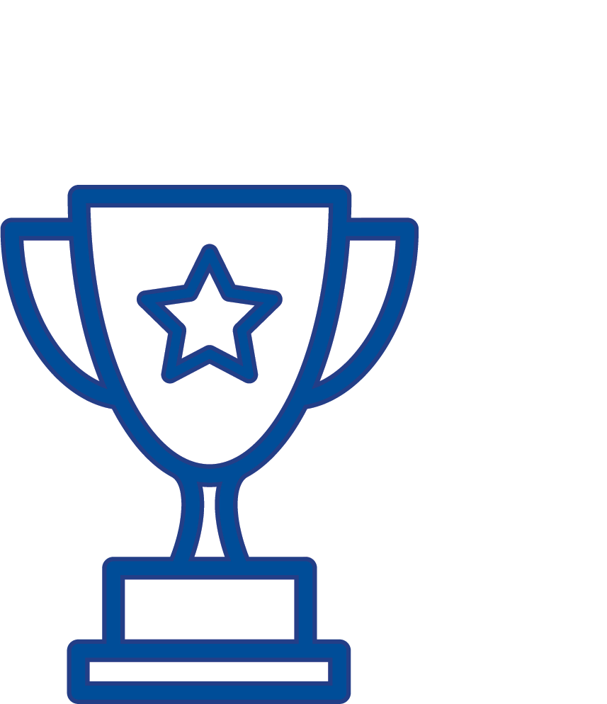 Trophy with star icon
