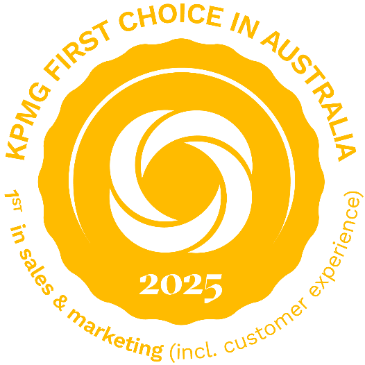 Source Survey 2025 – KPMG Quality Rankings in Australia – 1st in sales & marketing (including customer experience)