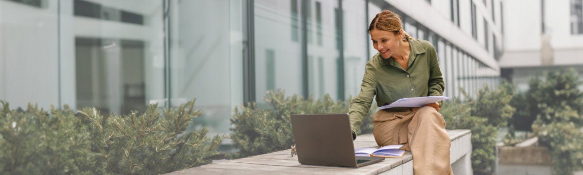 woman working