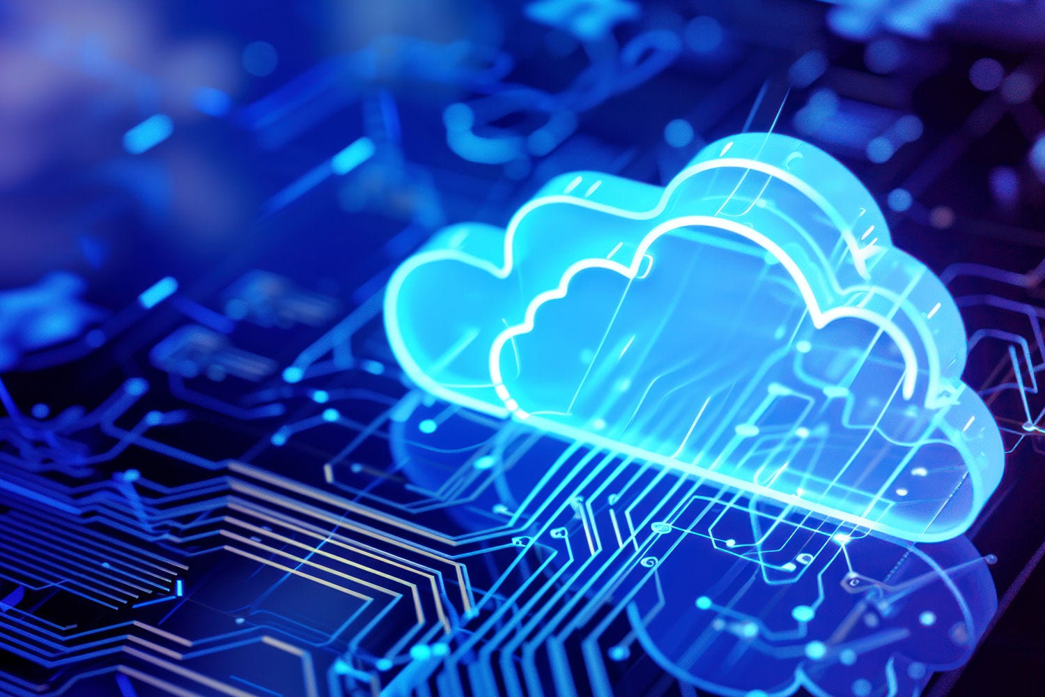 Tech strat futuristic cloud
