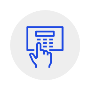 Hand using calculator icon
