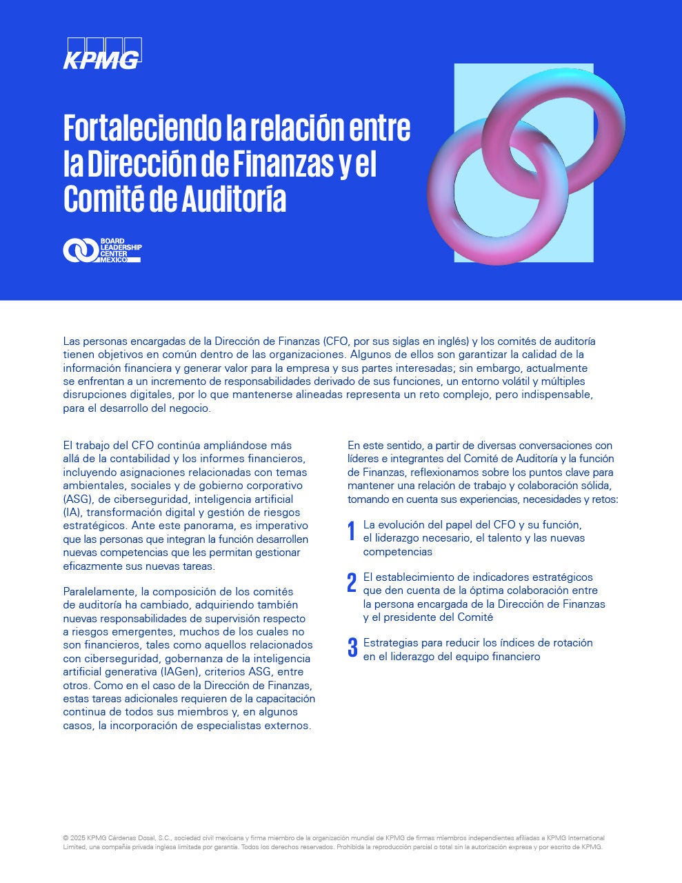 Fortaleciendo la relación entre la dirección de Finanzas y el Comité de Auditoría