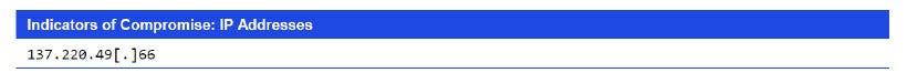 Japanese alt text: Indicators of Compromise: IP Addresses