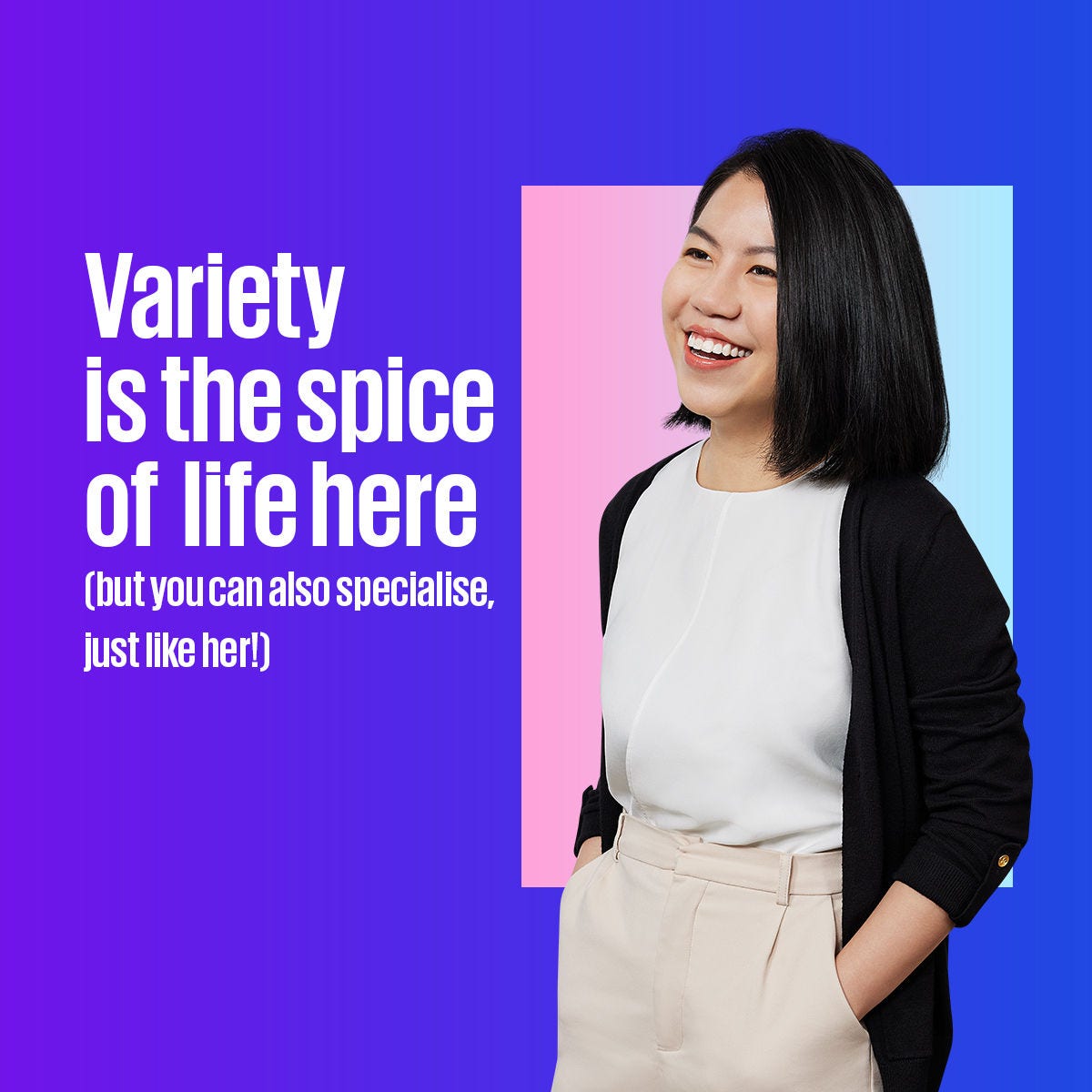 Sheryl Lee - Variety is the spice of life here (but you can also specialise, just like her!)