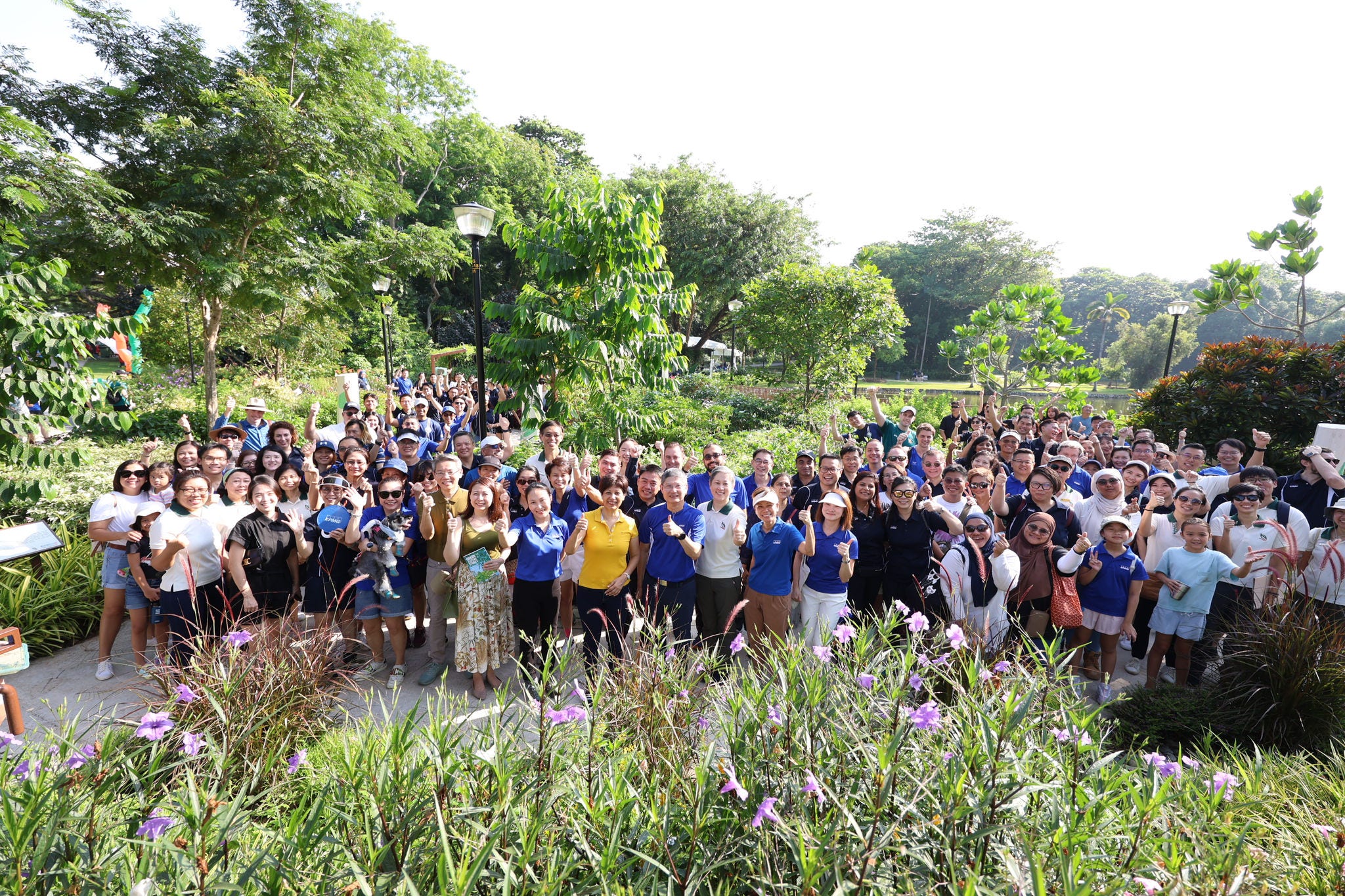 Group photo of KPMG staff at the KPMG Wellness Garden