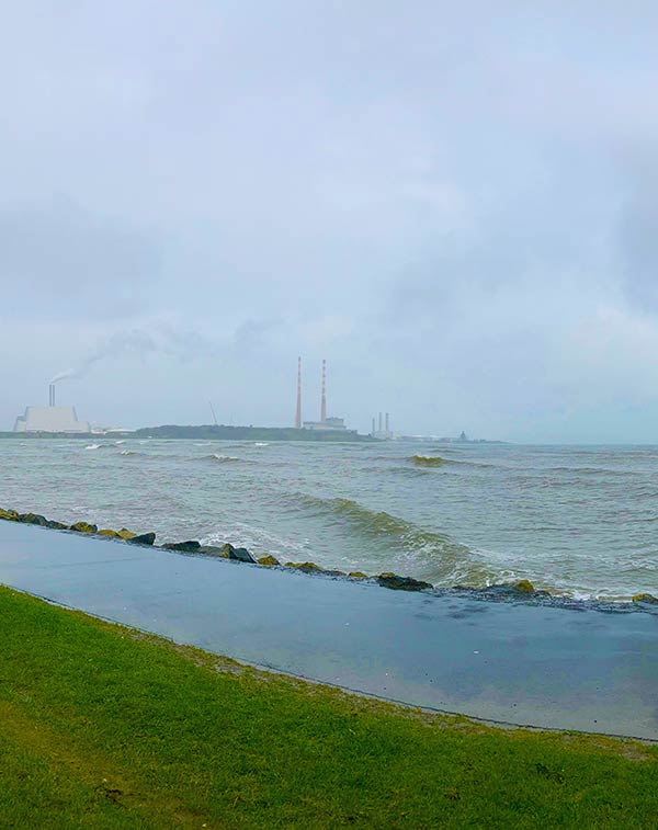 Poolbeg seen from Sandymount Dublin