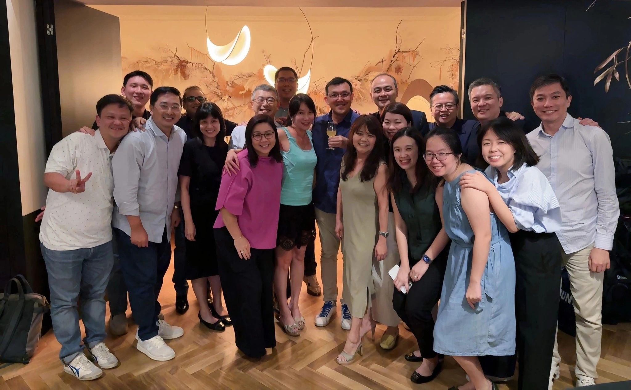 Retired Partner Leong Kok Keong with fellow KPMG Partners