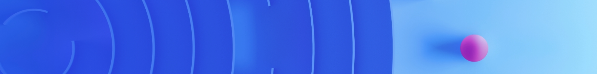 Red 3D ball with a blue background