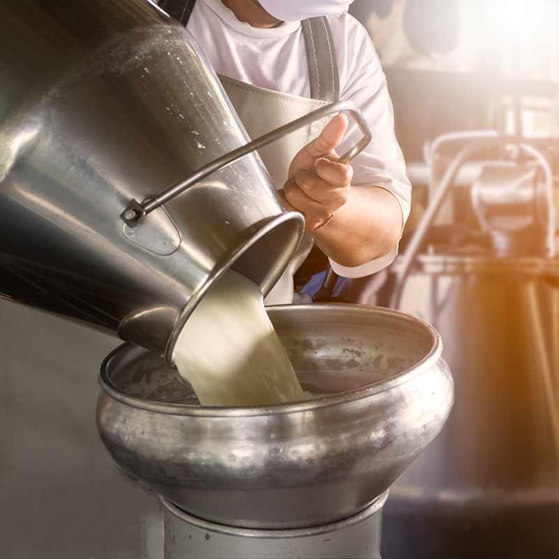 dairy pouring