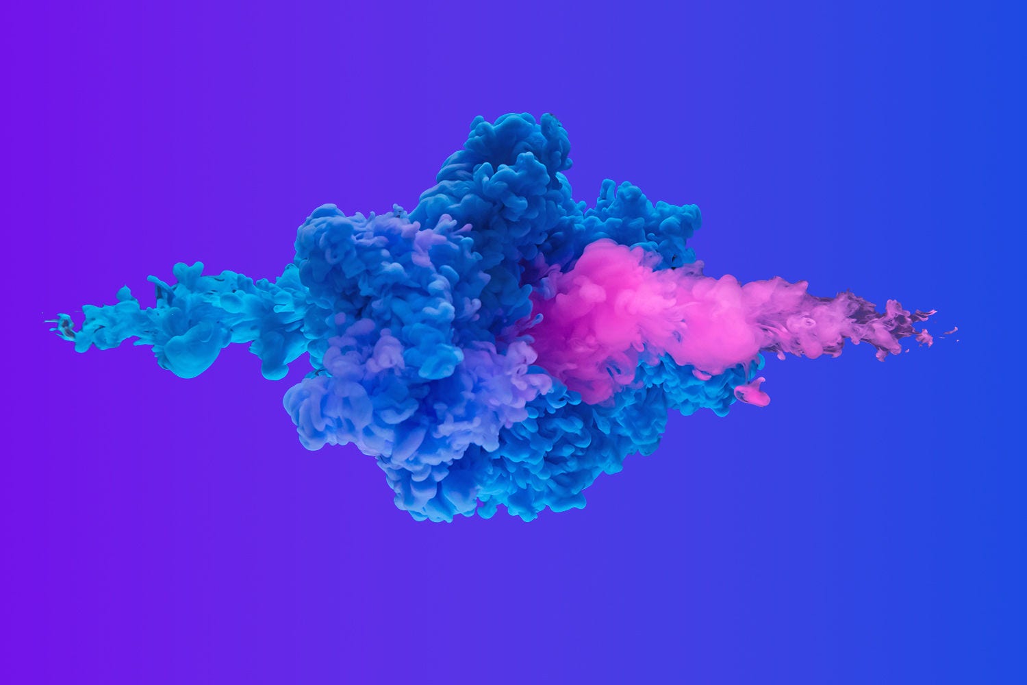 Blue and Pink color infusion abstract