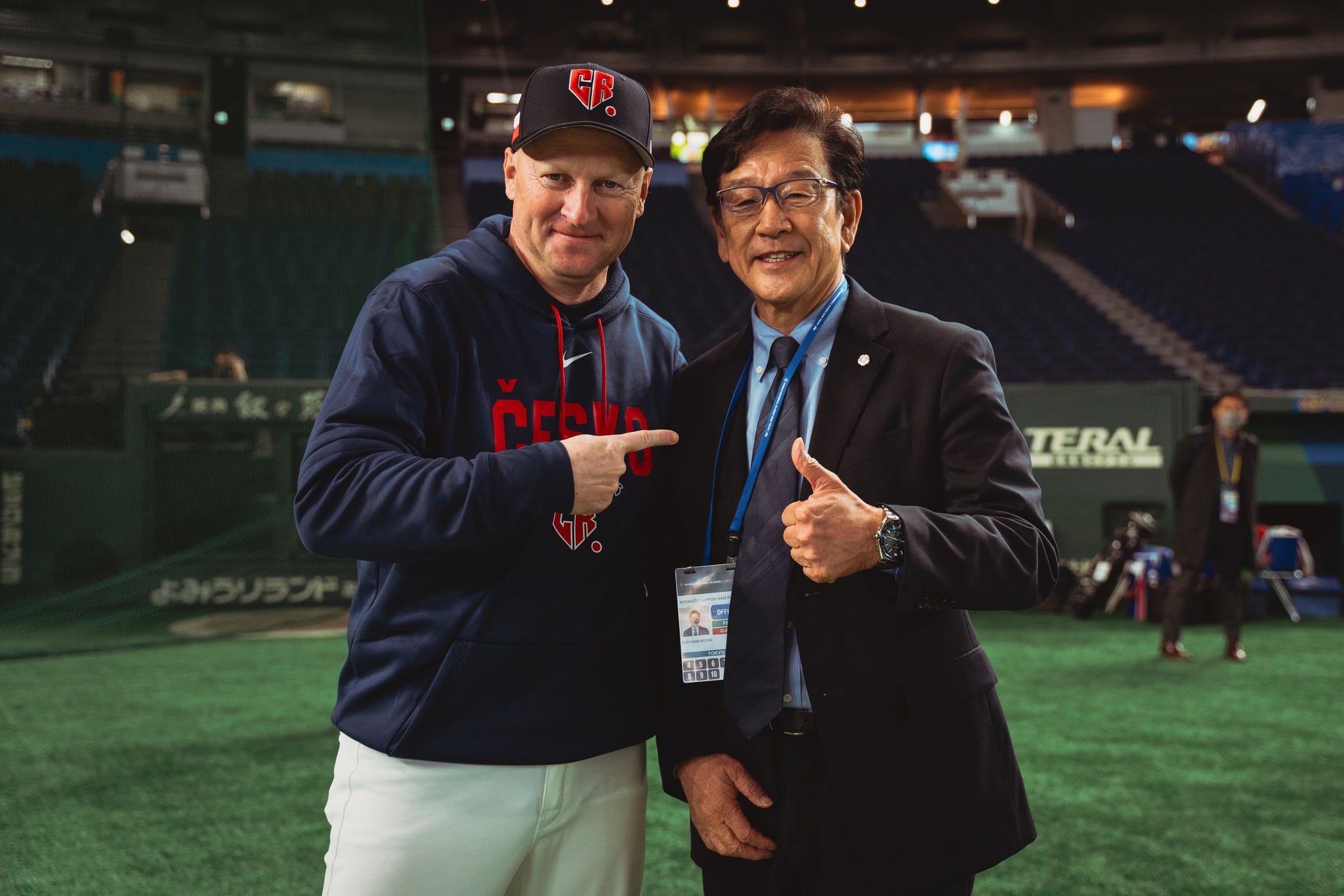 ハディム監督と栗山英樹氏のツーショット