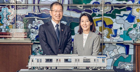 Japanese alt text: 東京地下鉄株式会社_堂免氏と増田氏と増田氏