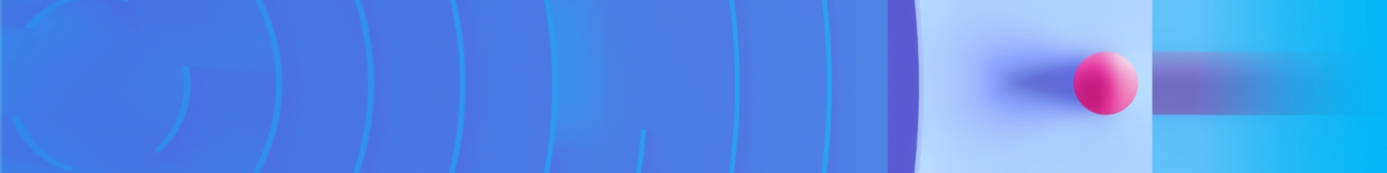 Red 3D ball with a blue background