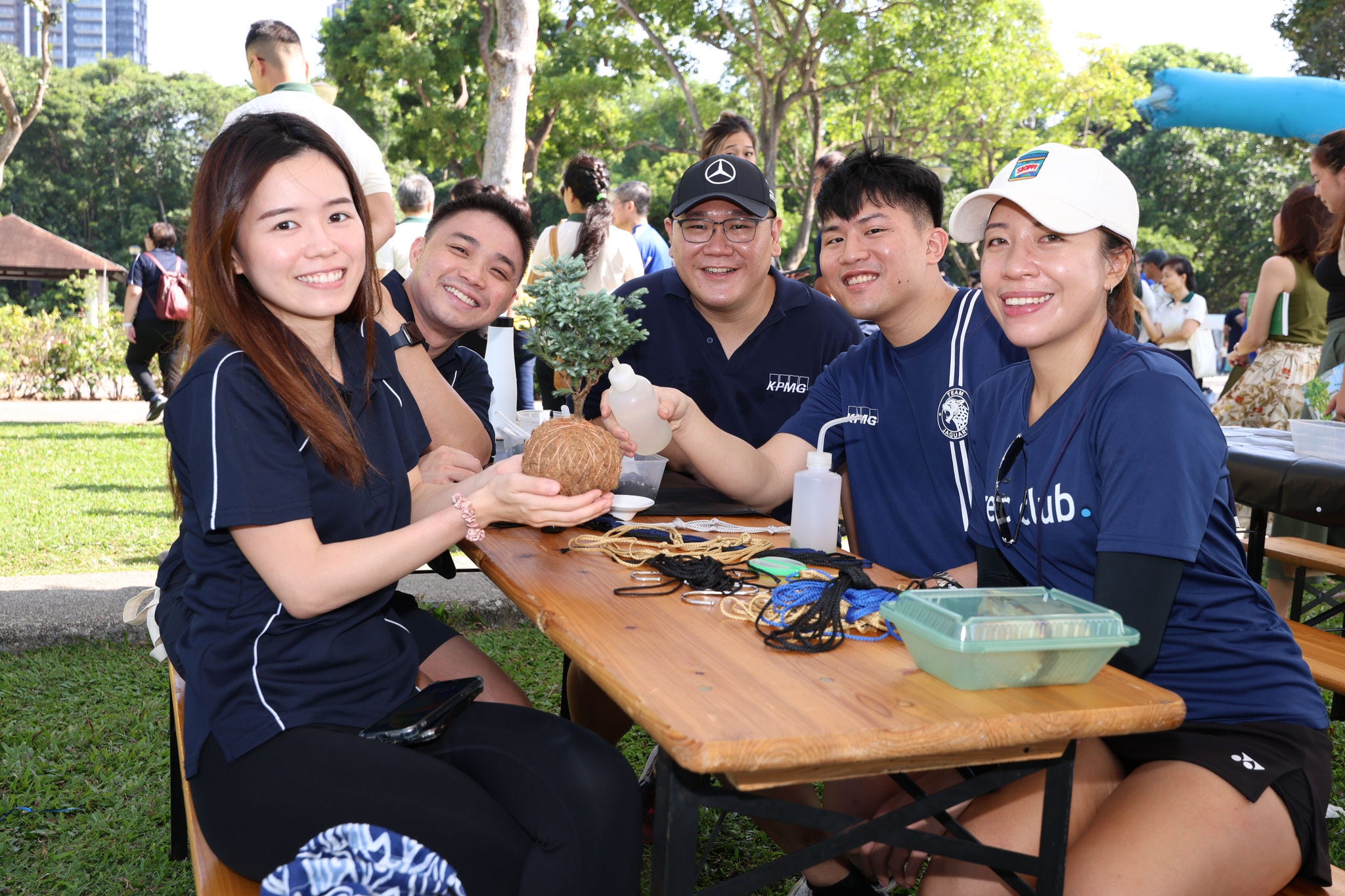 Terrarium making workshop at the inauguration of the KPMG Wellness Garden