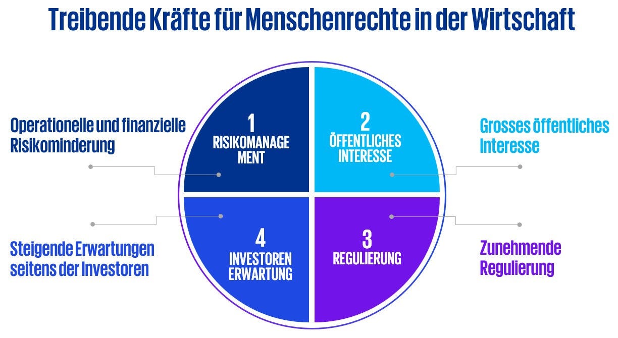 Treibende Kräfte für Menschenrechte in der Wirtschaft Grafik