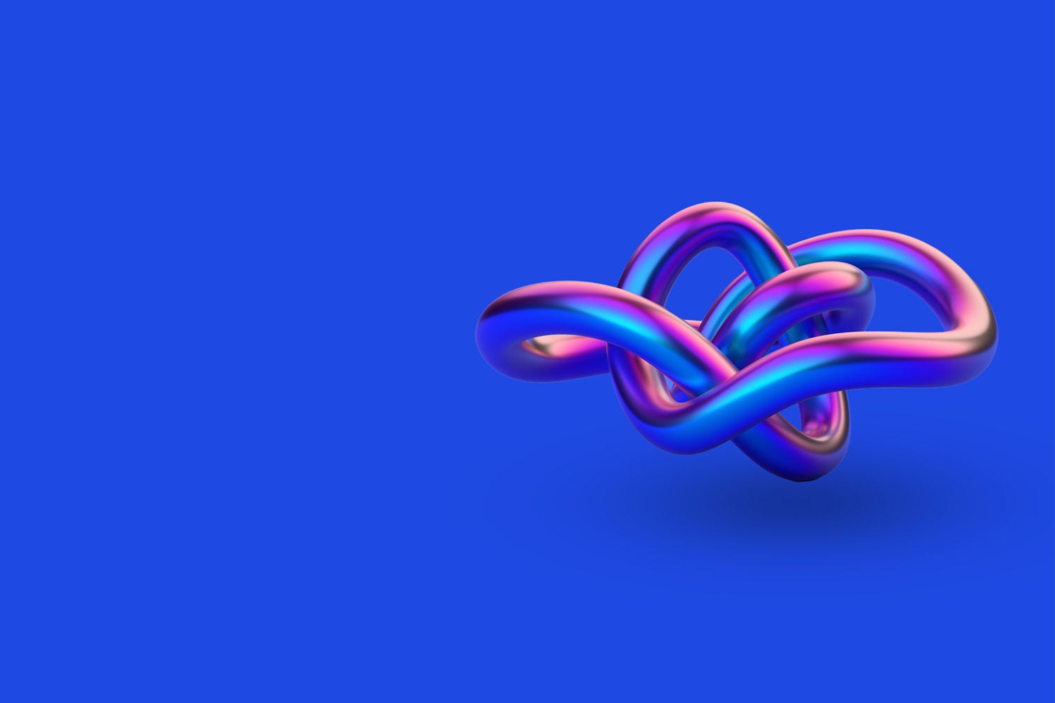 Multicolor chain abstract with blue background