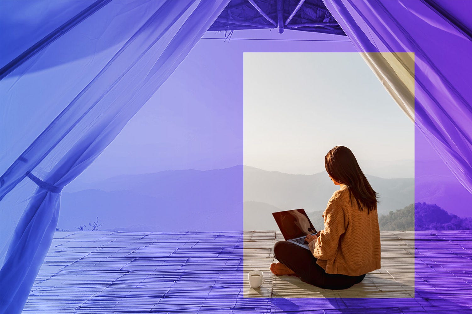 Woman leisure laptop