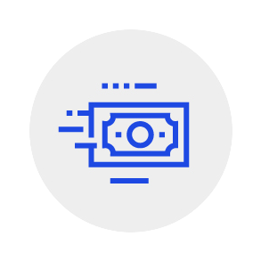 Money moving fast icon