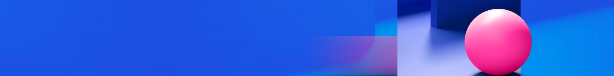 3D red ball with a blue background