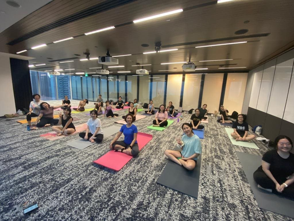 KPMG Fun Fit Fridays - office yoga