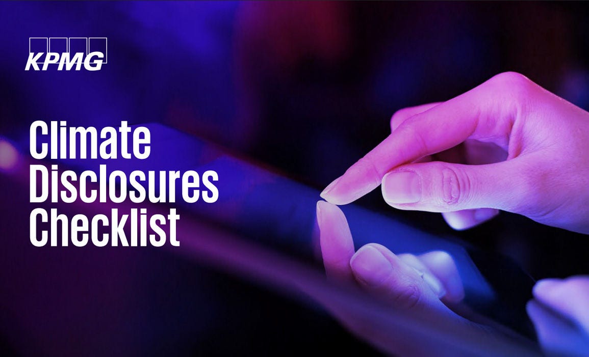 Climate disclosures checklist