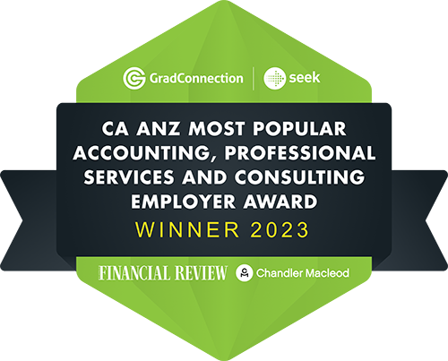 CAANZ most popular accounting, professional services and consulting employer award winner 2023
