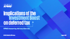 Accounting for Investment Boost Incentive