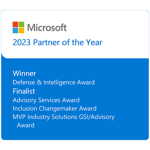 Microsoft 2023 Partner of the year badge