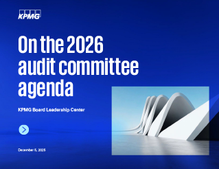 On the 2026 audit committee agenda
