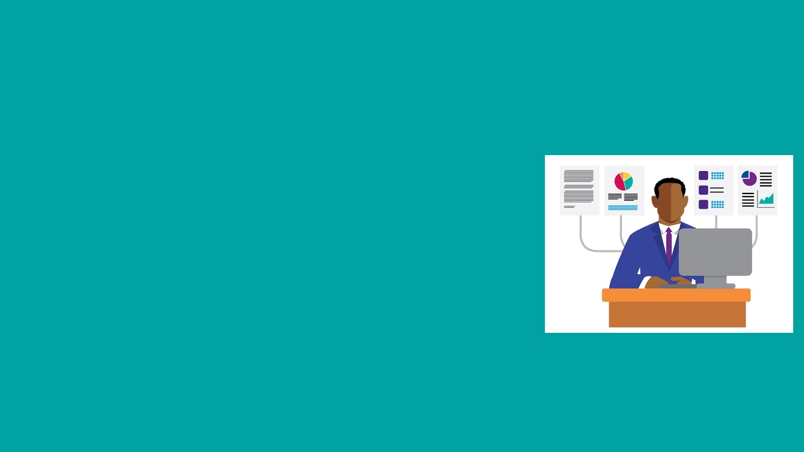 illustration of person behind computer monitor