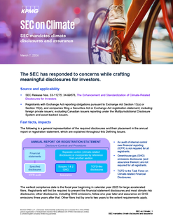 SEC on Climate: SEC mandates climate disclosures and assurance