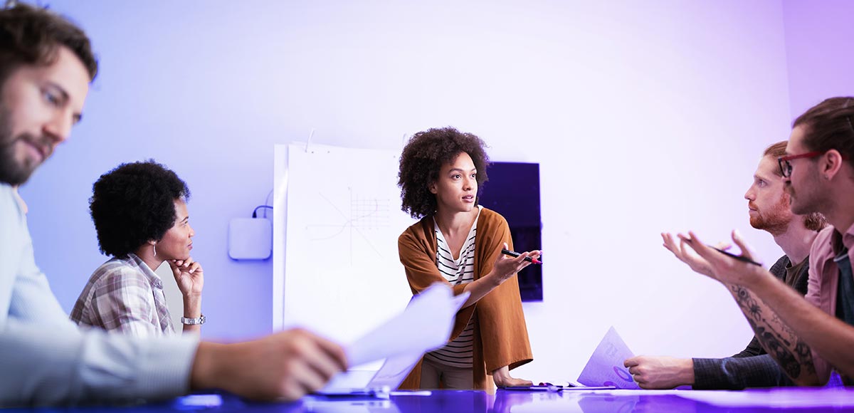 people at work in an office