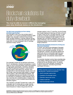  Blockchain Solutions for Duty Drawback