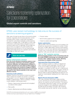 Sanctions Screening Optimization for Corporations