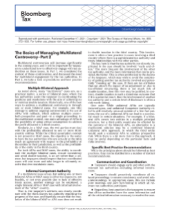 The Basics of Managing Multilateral Controversy - Part 2