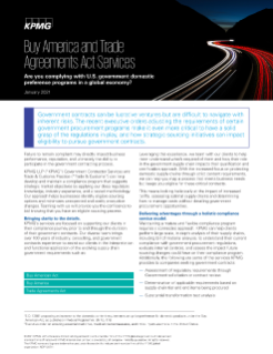 KPMG Buy America, Buy American, Trade Agreement Acts Services
