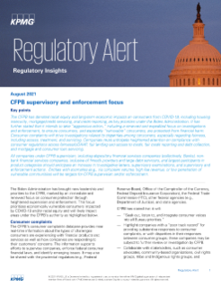 CFPB supervisory and enforcement focus