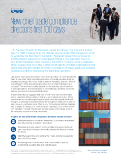 New Chief Trade Officer's First 100 Days