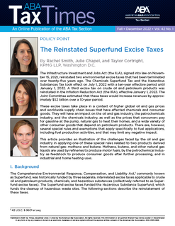 The Reinstated Superfund Excise Taxes