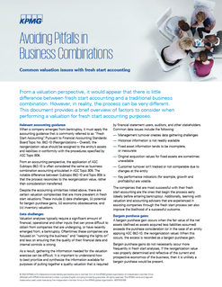 Avoiding Pitfalls in Business Combinations: Common Valuation Issues with Fresh Start Accounting
