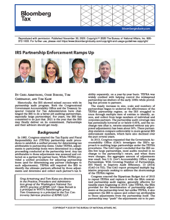 IRS Partnership Enforcement Ramps Up