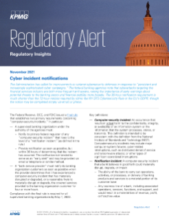 Cyber incident notifications