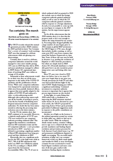 Tax Certainty: The March Goes On
