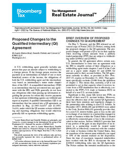 Proposed Changes to the Qualified Intermediary (QI) Agreement