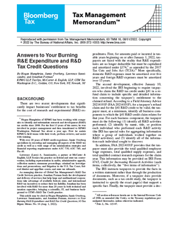 Answers to Your Burning R&E Expenditure and R&D Tax Credit Questions