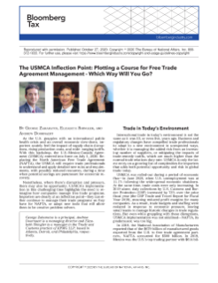 The USMCA Inflection Point - Plotting a Course for Free Trade Agreement Management