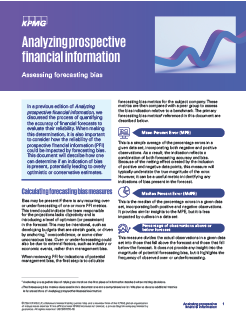 Assessing Forecasting Bias